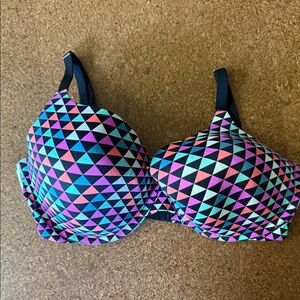 PINK Victoria's Secret Multicolor Geometric Bra